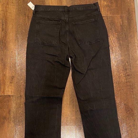 High-Waisted Slouchy Straight Cropped Distressed Jeans for Women - Picture 4 of 5